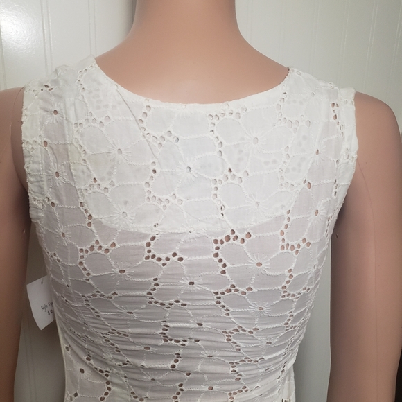 Sosi Boutique Ilaya White Kyla Eyelet Side Zip Tank- Sz XS - Picture 8 of 16